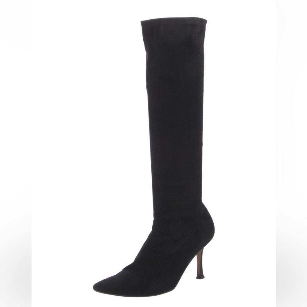 Manolo Blahnik Size 6 suede sock boots
